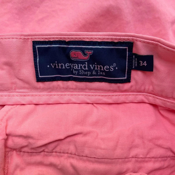 Vineyard Vines Breaker Shorts 8.5 Inch Inseam Pink Chino Size 34 - Picture 8 of 10